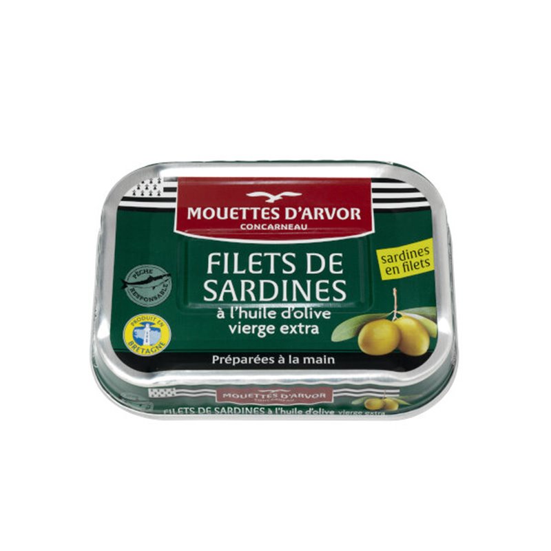 Filets de sardines à l'huile d'olive 100g