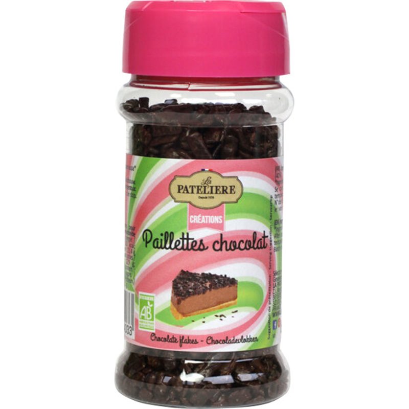 Pure chocolade paillettes BIO 60g