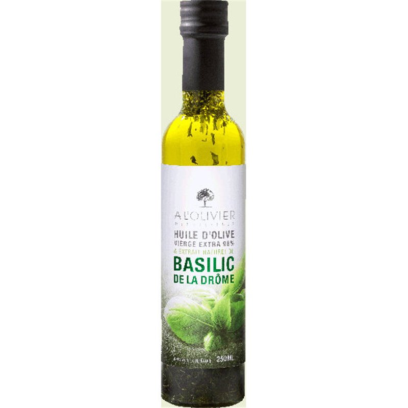 Olijfolie met verse Basilicum 25cl