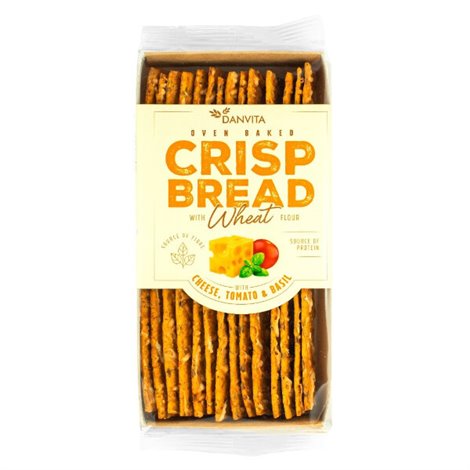 Crispbread met kaas, tomaat & basilicum 130g