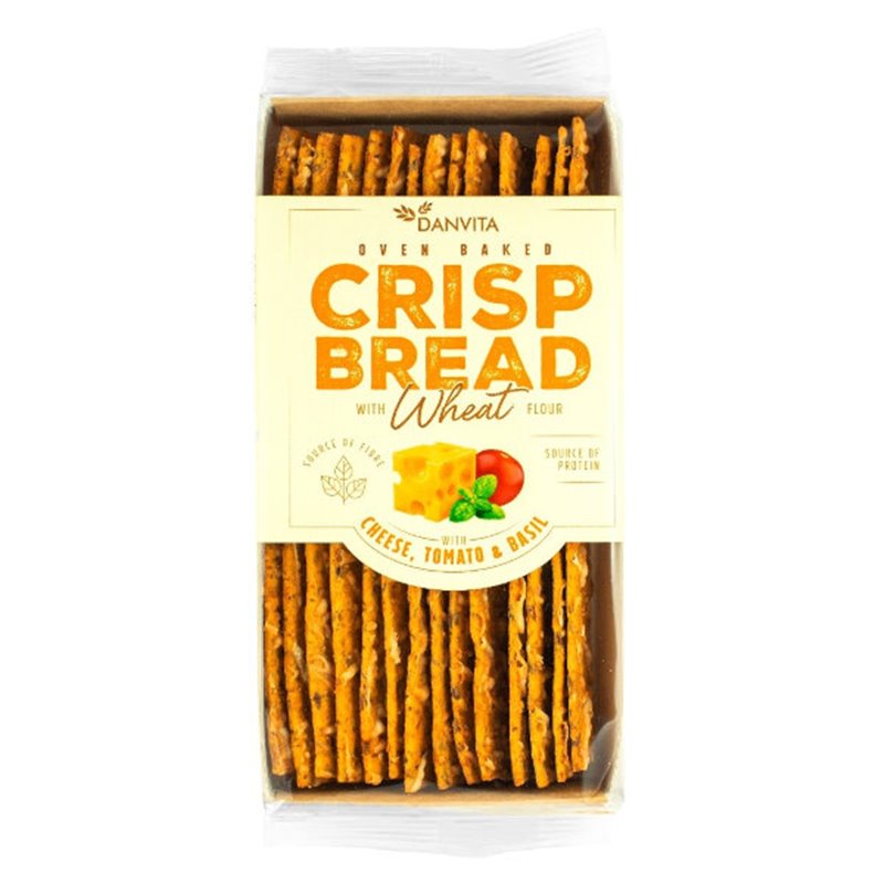 Crispbread au fromage, tomate & basilic 130g