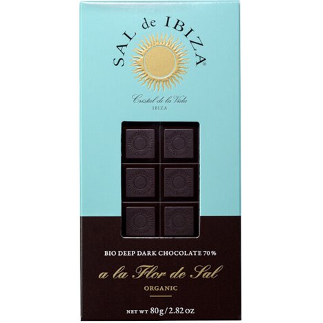 Fleur de Sel Zwarte BIO chocolade 80g