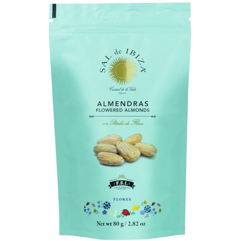 Amandelen Bloemetjes Fleur de Sel  80g