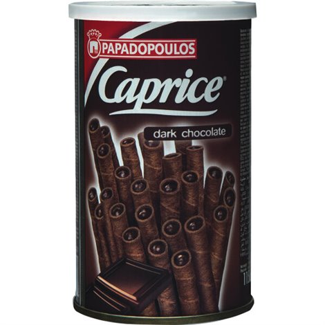 Caprice wafelpijpjes Zwarte Choc. 115g