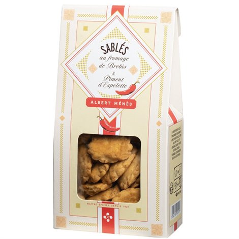 Sablés au Fromage de Brebis et Piment Espelette 80 g