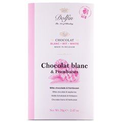 Chocolat blanc aux framboises 70g