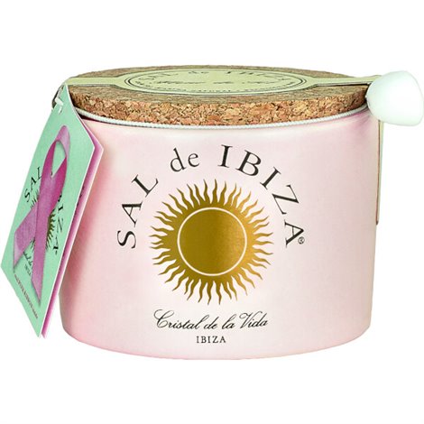 Fleur de Sel Ceramische pot "pink ribbon" 150g