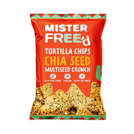 Tortilla chips chia zaad (glutenvrij-vegan) 135g