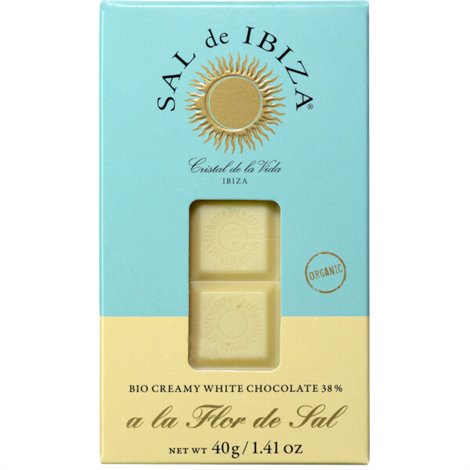 Chocolat BIO blanc crémeux à la fleur de sel 40g