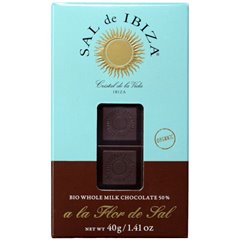 Chocolat BIO au lait entier à la fleur de sel 40g