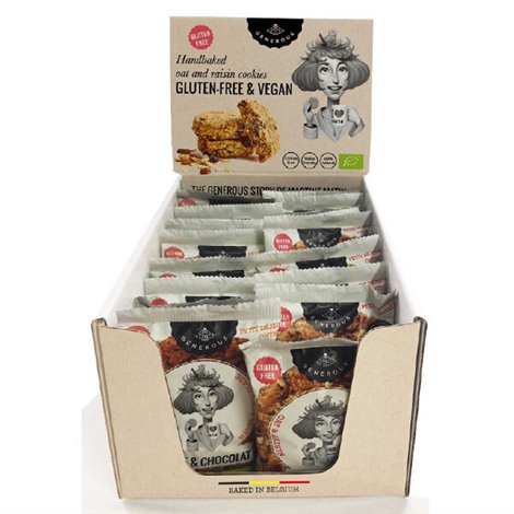 Cookies Flowpack - Martine Matin - BIO (sans gluten-vegan) Display 20x30g 