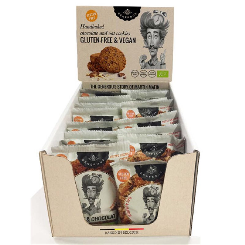 Cookies Flowpack - Martin Matin - BIO (glutenvrij-vegan) Display 20x30g