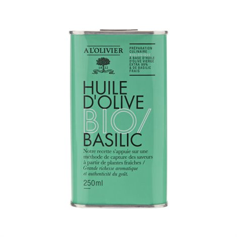 Bid. BIO Extra zuivere olijfolie geinfuseerd met basilicum 250ml