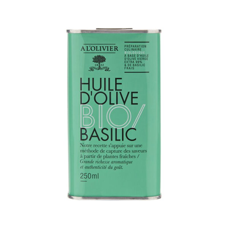 Bid. BIO Extra zuivere olijfolie geinfuseerd met basilicum 250ml