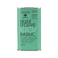 Bid. BIO Extra zuivere olijfolie geinfuseerd met basilicum 250ml