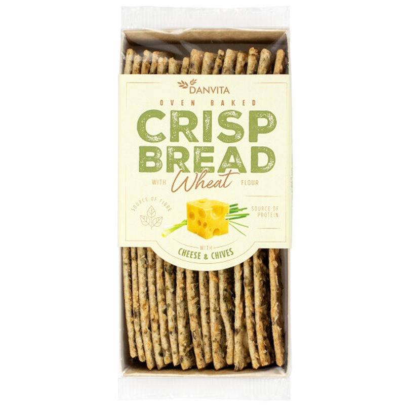 Crispbread avec fromage et ciboulette 130g