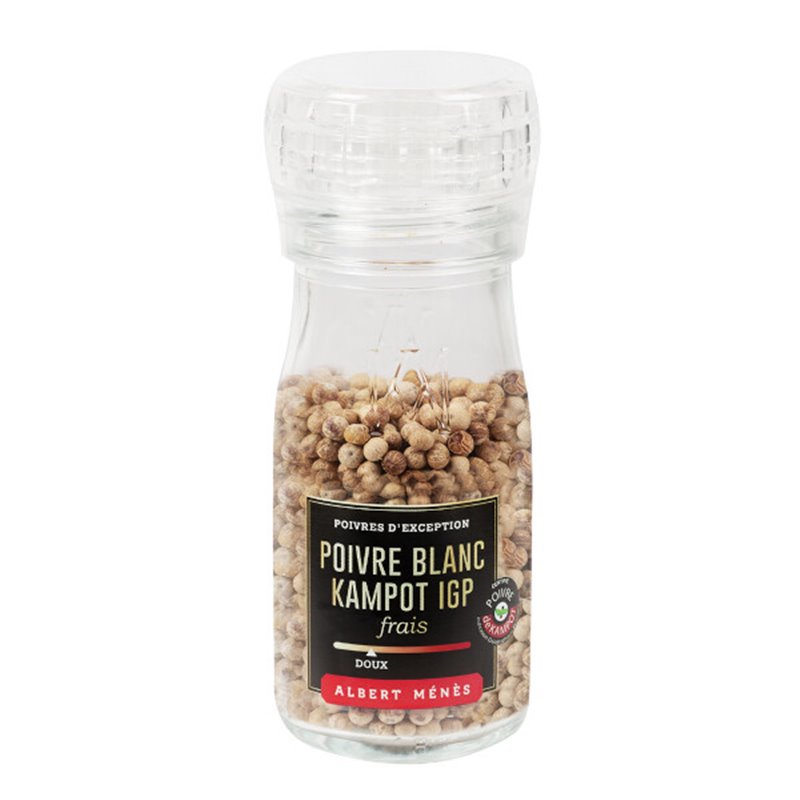 Witte Kampot Peper - Molen 50g