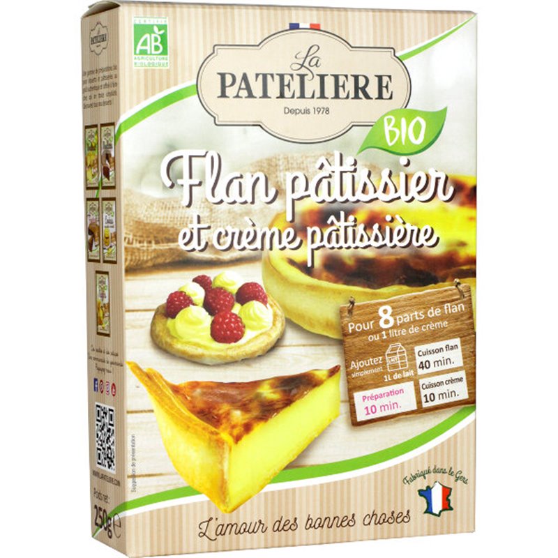 Bakkit voor flan of bankketbakkersroom BIO 250g