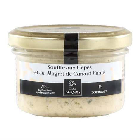 Soufflé gourmand aux cepes et magret fumé 85g