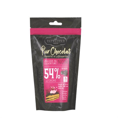 Pastilles zwarte chocolade 54% cacao 200g