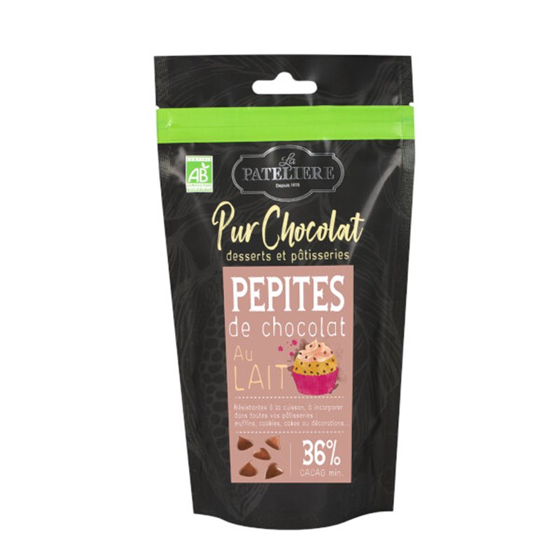 Pépites de chocolat au lait bio 200g