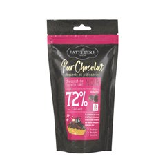 Palets de chocolat noir de couverture 72% 200g