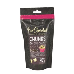 Chunks zwart & witte chocolade 200g