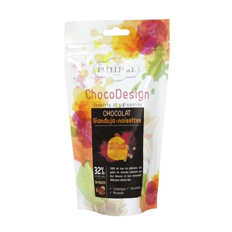 Palets de chocolat noisettes Gianduja 200g