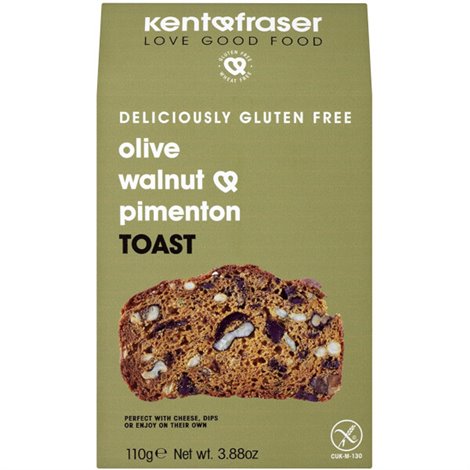 Toast met olijf-, walnoot- en pimenton  (glutenvrij) 110g