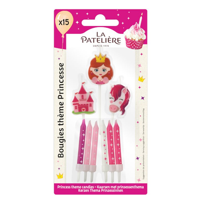 Bougies princesses x15 30g