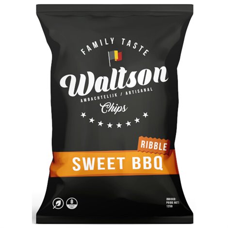 Chips Belge ondulés Sweet BBQ 125g