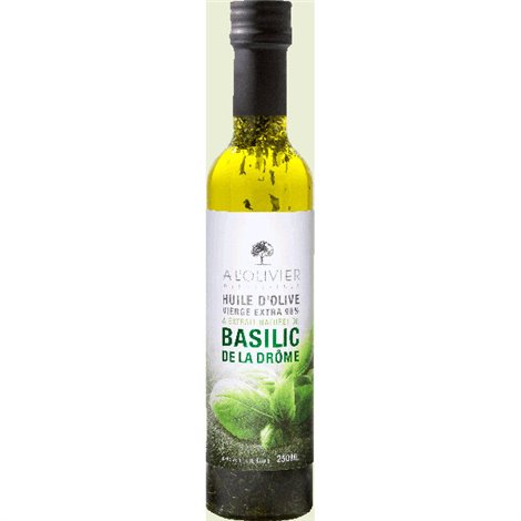 Olijfolie met verse Basilicum 25cl