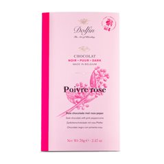 Chocolat Noir Poivre rose 70g