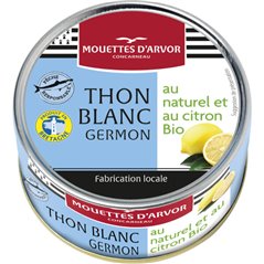 Thon au naturel et au basilic bio 160g