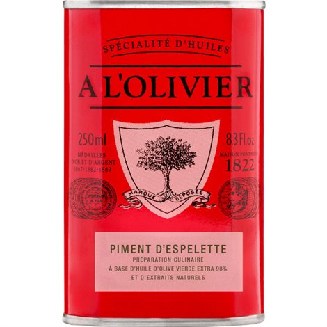 Bid. Rouge Huile d'Olive Piment Espelette 250ml