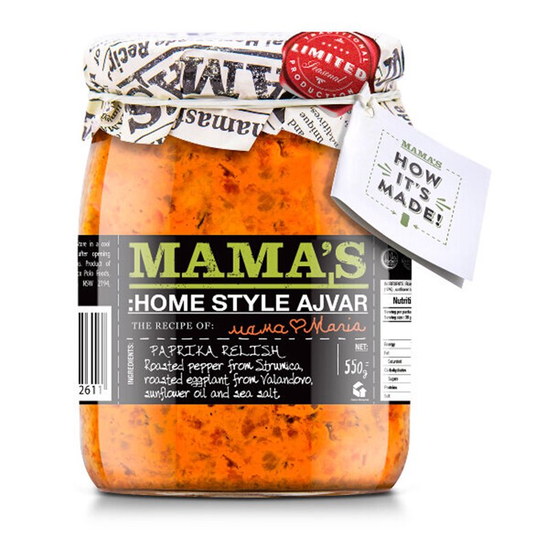 Ajvar,Rode Paprikasaus 550g