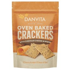 Crackers met Cheddar kaas en zaden 100g