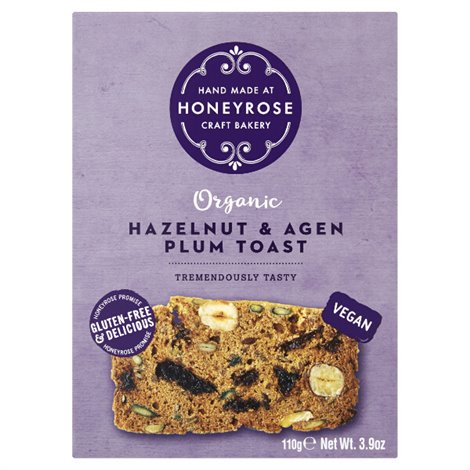 Toast met Hazelnoten en Pruimen BIO (glutenvrij-vegan) 110g