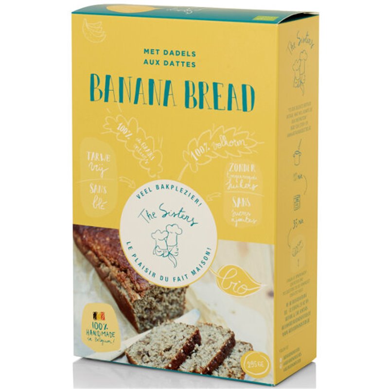 Mix voor bananenbrood met dadels BIO (zonder suiker) 295g