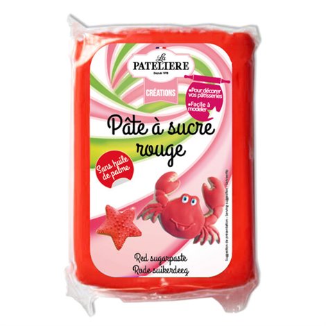  Pâte à sucre rouge 250g