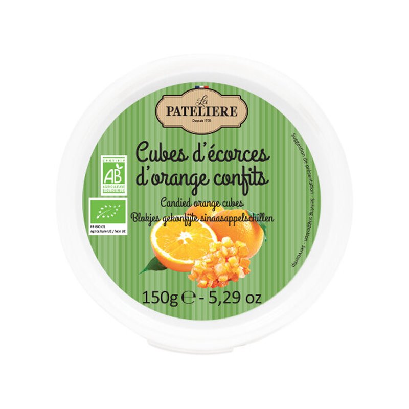  Cubes d'écorces d'oranges confits BIO 150g