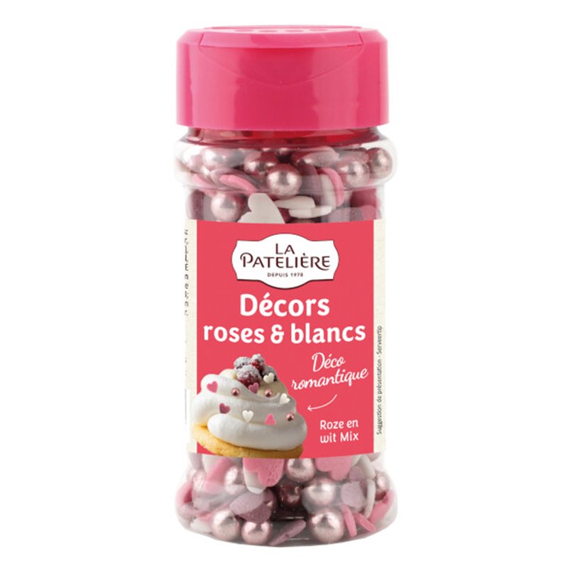 Mélange de décors roses et blancs 45g