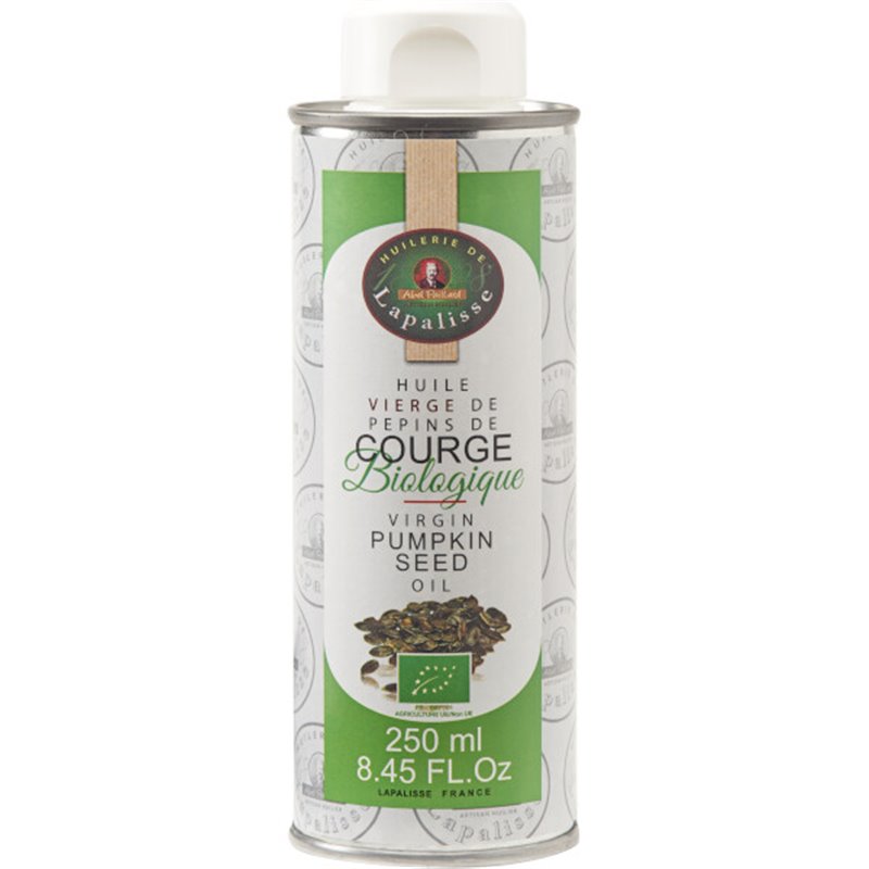 Huile vierge de pépin de courge BIO bidon metal 250ml