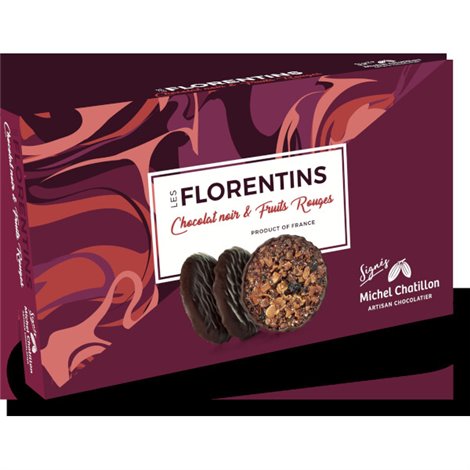 Koekjes rood fruit zwarte chocolade 100g