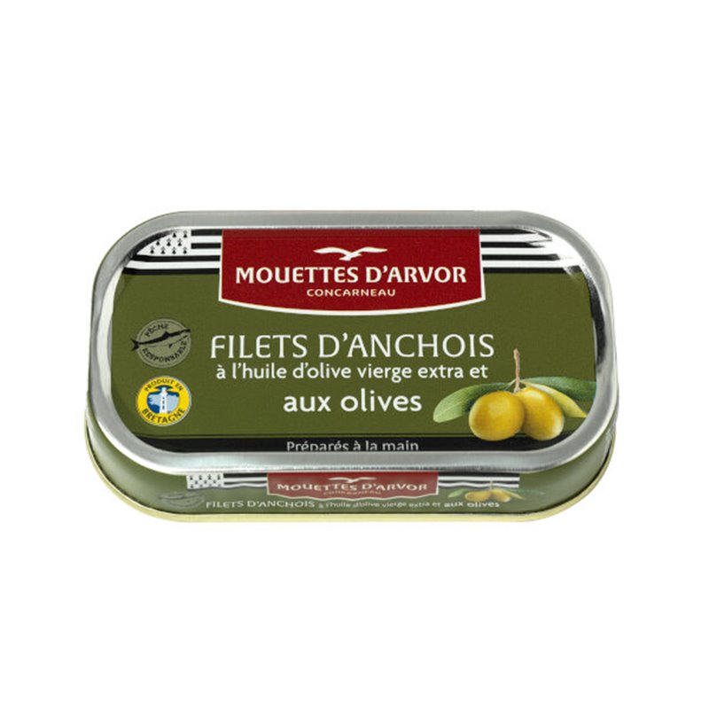 Filets d'anchois Olives & Huile d'olive 69g