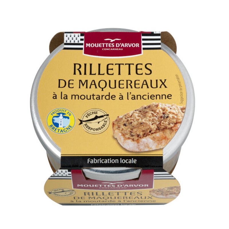 Makreelrillettes met mosterd oude wijze 125g