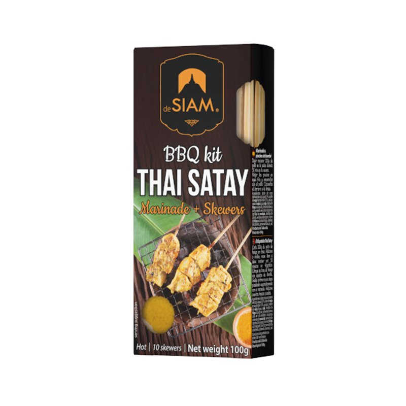 Satay Marinade & bâtons à brochette 100g