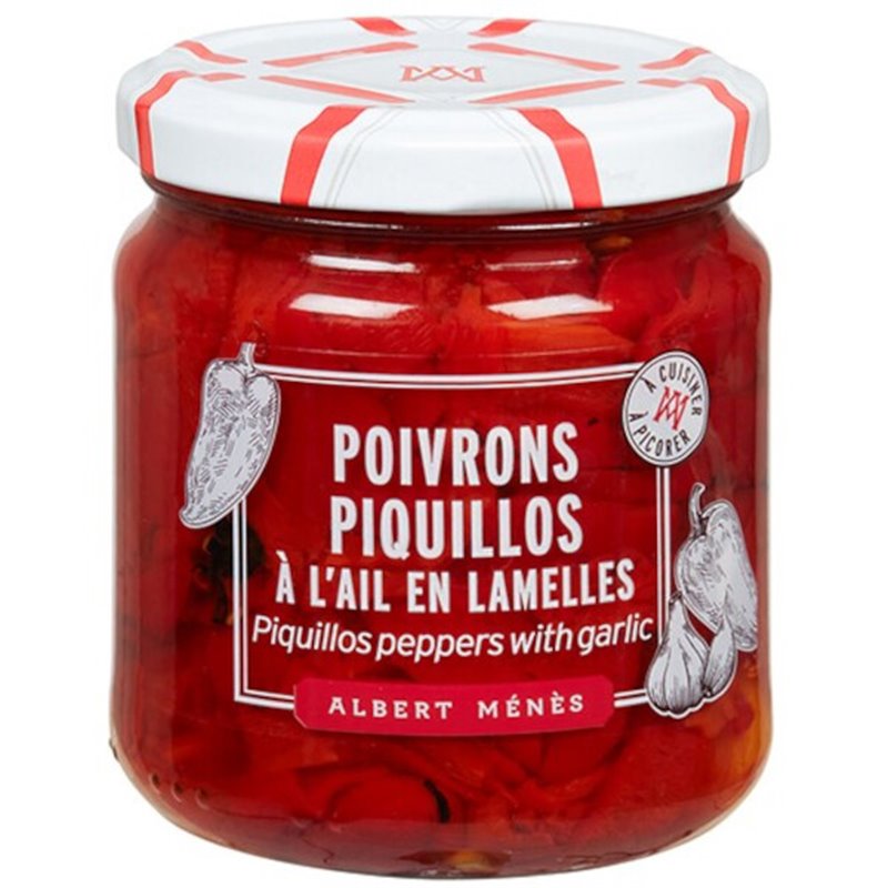 Poivrons Piquillos à l'ail en lamelles 150 g