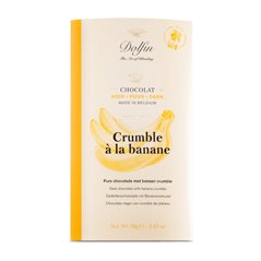 Pure chocolade 60% met bananencrumble 70g