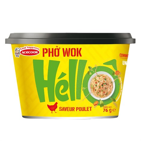 Nouilles instantanées Pho wok poulet cup76g